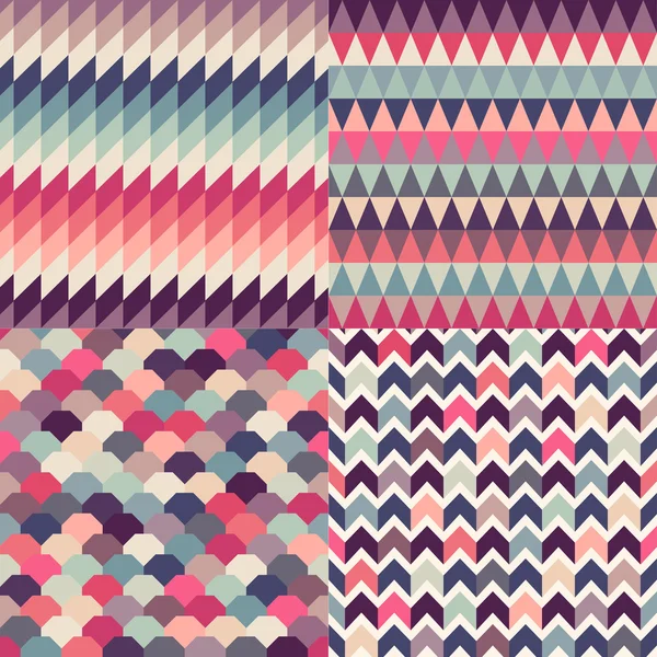 Reihe abstrakter geometrischer Muster — Stockvektor
