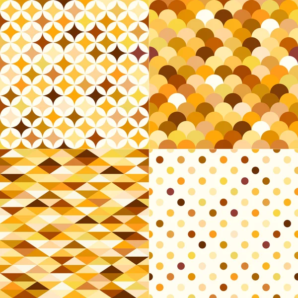 Seamless gold geometric patterns — Stockvector