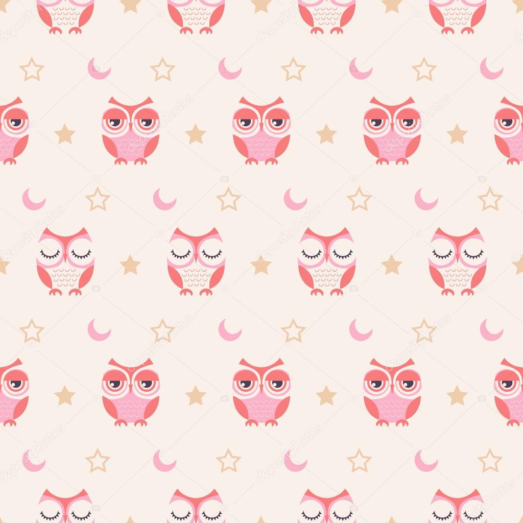 cartoon owls pattern