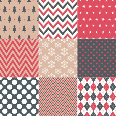 Noel desenleri kümesi simgeleri