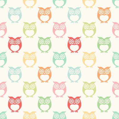 Kesintisiz çizgi film baykuşlar desen