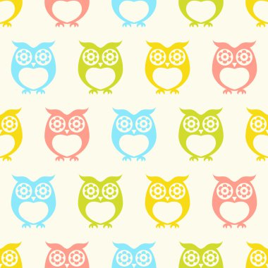 Kesintisiz çizgi film baykuşlar desen