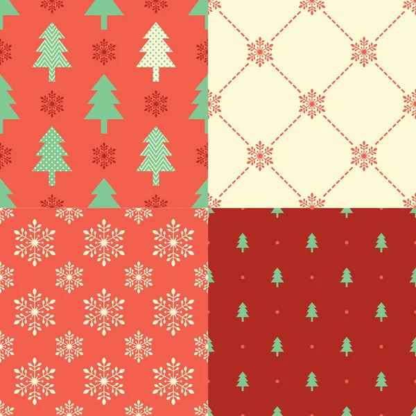 Bezešvé vzory symboly Vánoc — Stockový vektor