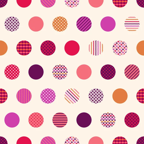 Geometric circles with dots pattern — Stock Vector