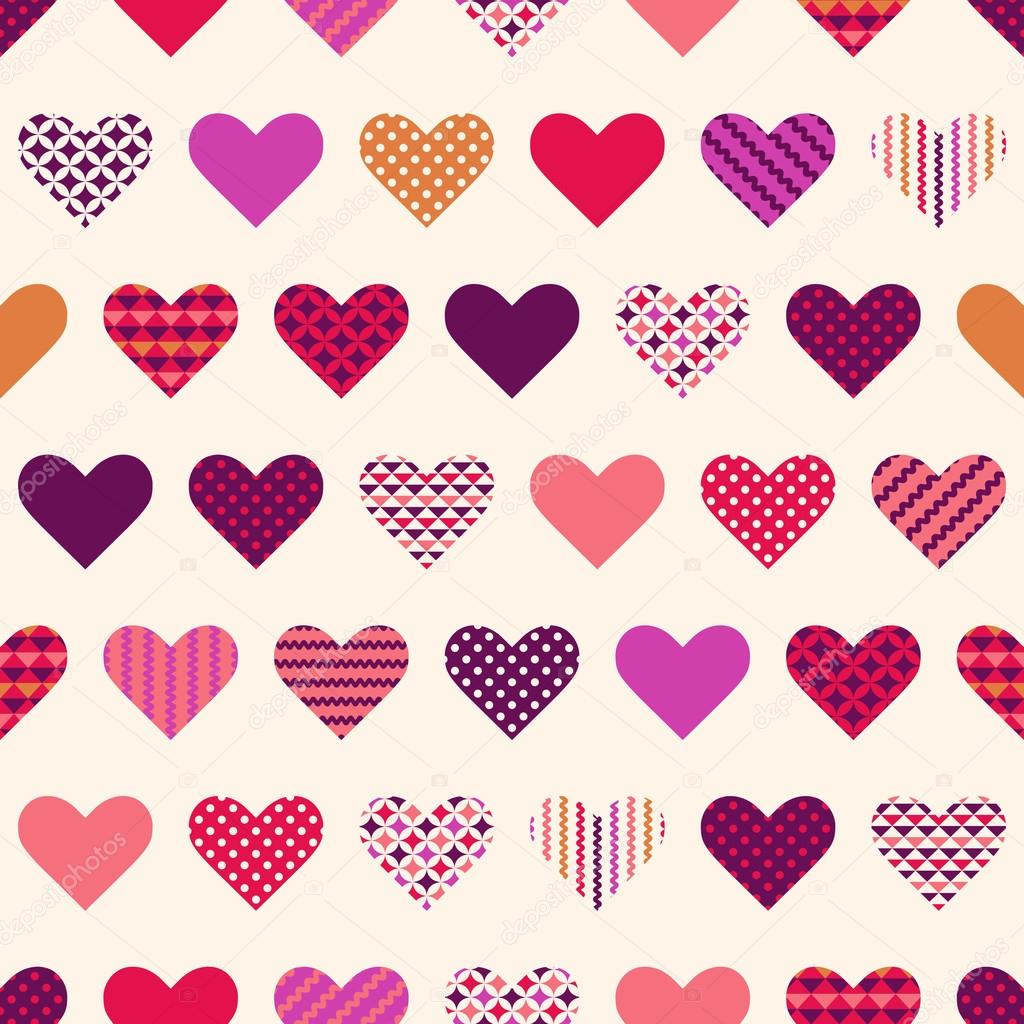 colorful hearts pattern
