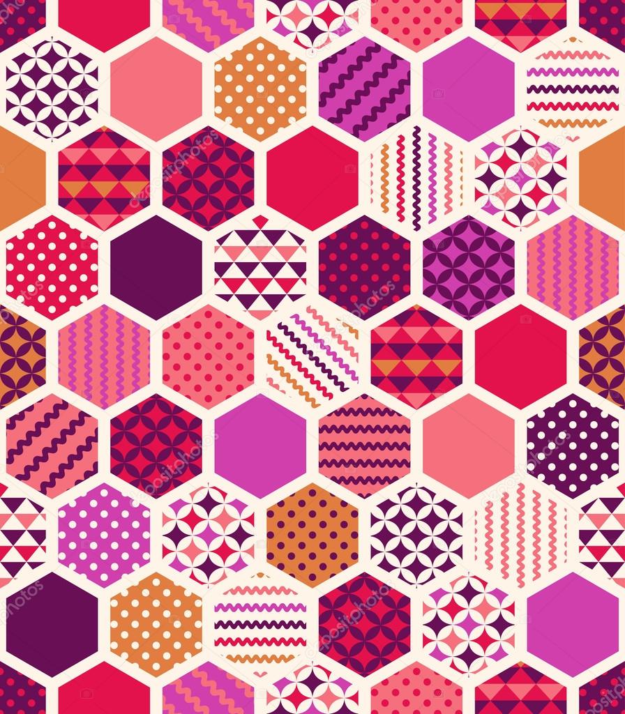 geometric hexagonal honeycoms pattern