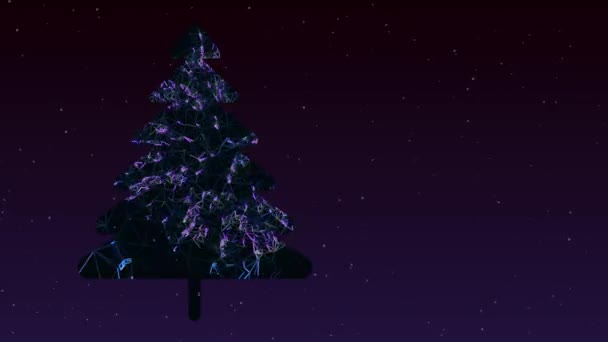 2021 Celebración Año Nuevo Animación Con Árbol Navidad Números Abstractos — Vídeos de Stock