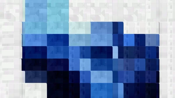 Geometrische Blauwe Abstracte Pixel Kunst Mozaïek Ontwerp Achtergrond Pixelated Digitale — Stockfoto