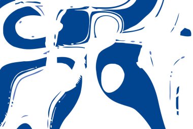 Mavi ve beyaz arka plan. Soyut vektör. Hareketli dalga tasarımı. Sıvı geometri. 2B görüntüleme dijital illüstrasyon.