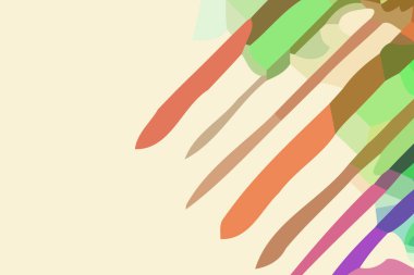 Renkli dinamik arka plan. Soyut vektör. Dijital boyama. Dijital illüstrasyon 2D görüntüleniyor. Modern sanat eseri.