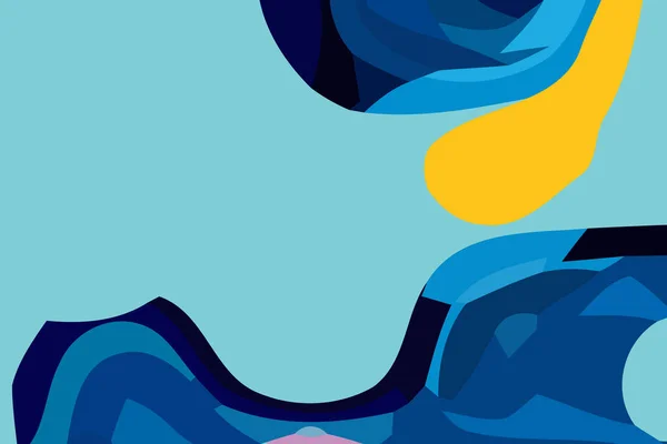 Fond Dynamique Bleu Vecteur Abstrait Conception Courbe Numérique Illustration Numérique — Image vectorielle