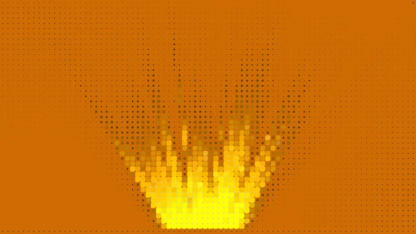 Fond Orange Texture Abstraite Conception Géométrique Pixellisée Illustration Numérique Rendu — Image vectorielle