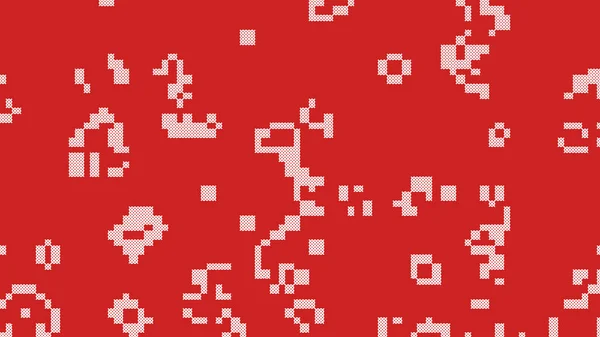 Fond Rouge Eléments Isolés Dans Style Rétro Élément Décoratif — Image vectorielle
