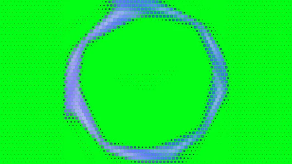 Abstraktes Kreisdesign Auf Farbigem Hintergrund Halbtonstil — Stockvektor