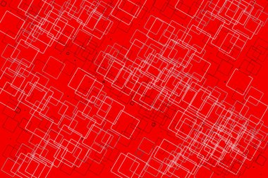 Kare şekilli doku. Kırmızı soyut arka plan. Duvar kağıdı için yaratıcı illüstrasyon