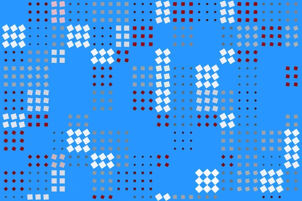 Abstrakter Hintergrund Textur Mit Quadratischen Formen Mosaikstil Farben Blau Weiß — Stockvektor