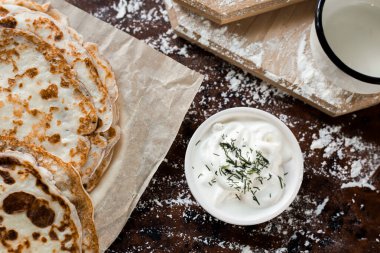 Masada kremalı krep.