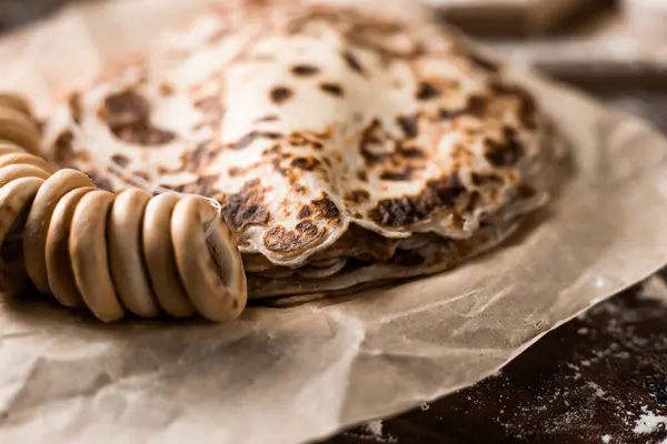 Tortitas Cocidas Mesa —  Fotos de Stock