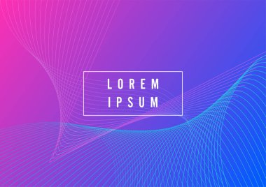 Parlak renkli neon ışıkları ve çizgileri olan soyut bir arkaplan. Parlak arkaplan, vektör gelecekçi tekno şablonu