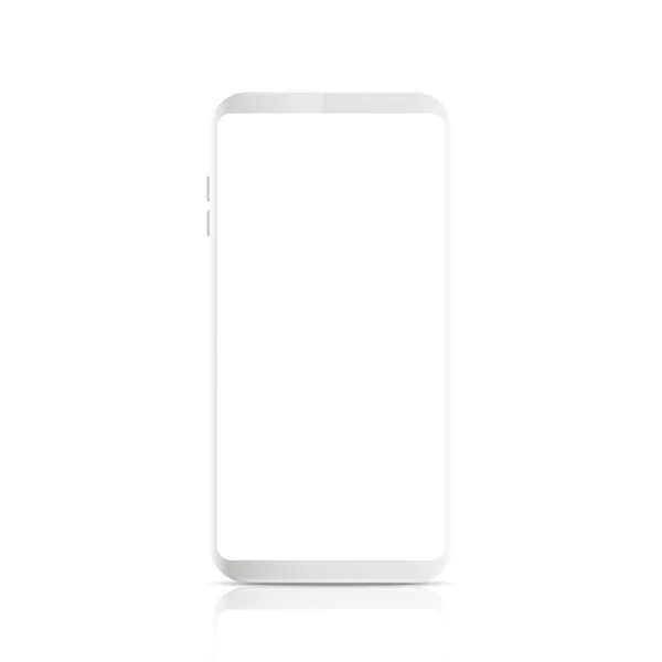 Nuevo Estilo Realista Teléfono Inteligente Móvil Moderno Smartphone Vectorial Aislado — Vector de stock