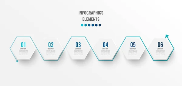 Αφηρημένα Στοιχεία Γραφήματος Infographic Template Ετικέτα Ολοκληρωμένους Κύκλους Επιχειρηματική Ιδέα — Διανυσματικό Αρχείο