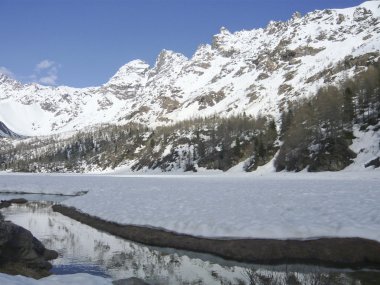 Highland Alp nehirde. Bahar üzerinde tezcan
