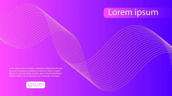 Abstrakter Hintergrund Mit Dynamischer Linienwelle Kreative Geometrische Tapeten Landing Page — Stockvektor