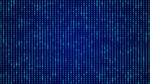 Technologie Streamt Binären Code Digitale Illustration Blauer Matrix Hintergrund Programmierung — Stockfoto