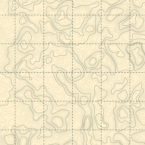 Retro Topografische Kaart Geografische Contourkaart Samenvattend Schema — Stockvector