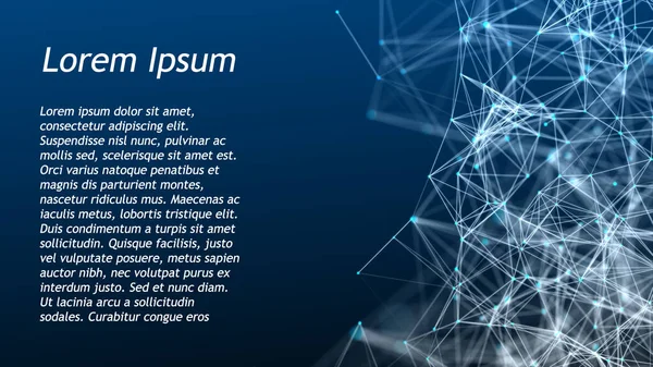 带活动点和线条的背景摘要 网络连接结构 未来主义的例证 数字技术设计 3D渲染 — 图库照片
