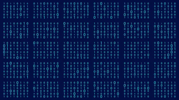 Kod Binarny Strumienia Technologii Cyfrowa Ilustracja Niebieskie Tło Matrycy Programowanie — Wektor stockowy