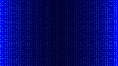 Teknoloji akışı ikili kodu. Dijital çizim. Mavi matris arka planı. Programlama, kodlama, hackleme ve şifreleme.