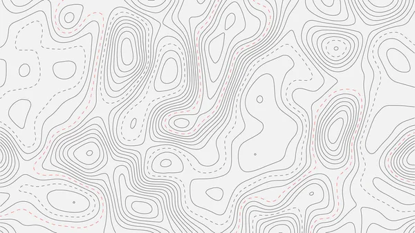 Топографическая Карта Ретро Географическая Карта Абстрактная Схема — стоковый вектор