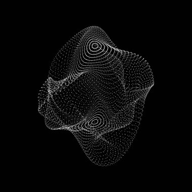 Küre parçacıklardan oluşur. Modern kablo elementleri. Teknoloji ağı küresi. Vektör illüstrasyonu.