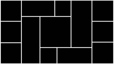 Fotoğraf ya da resim kolajı. Şablon boş çerçeveler. Yaratıcı model.