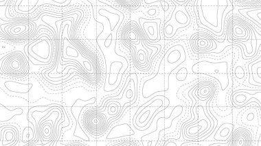 Retro topografik harita. Coğrafi hat haritası. Özet dış hat ızgarası.