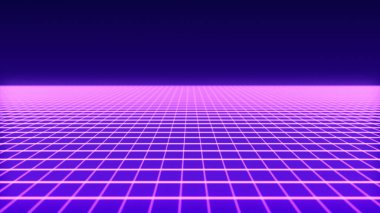Geçmişe dönük bir geçmiş. 80 'lerin dijital şebeke manzarası. 3d oluşturma