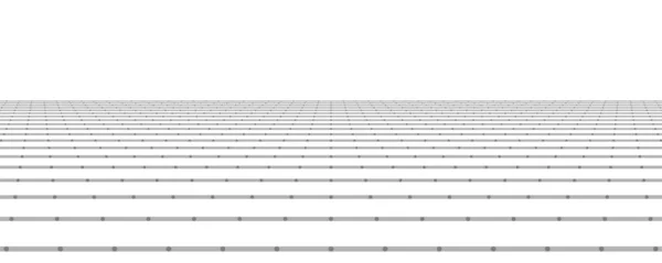 抽象的な視点グリッド レトロなスタイルのデジタル背景 白い背景にワイヤーフレームの風景 ベクターイラスト — ストックベクタ