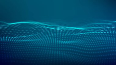 Yapay zeka konsepti. Büyük veri görselleştirmesi. Siber teknoloji dalgası. Vektör illüstrasyonu.