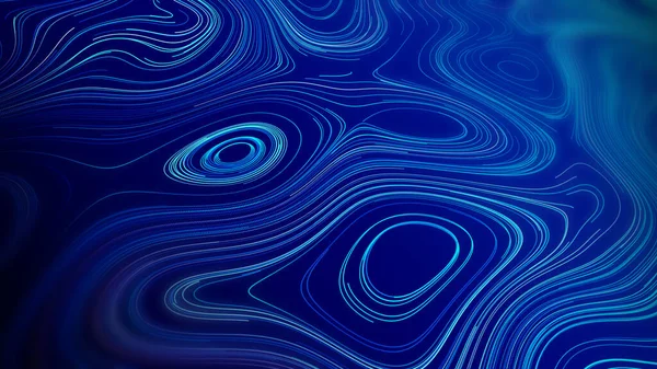 Future Technology Illustration Blue Digital Dynamic Wave Abstract Background Dots — Stock Photo, Image