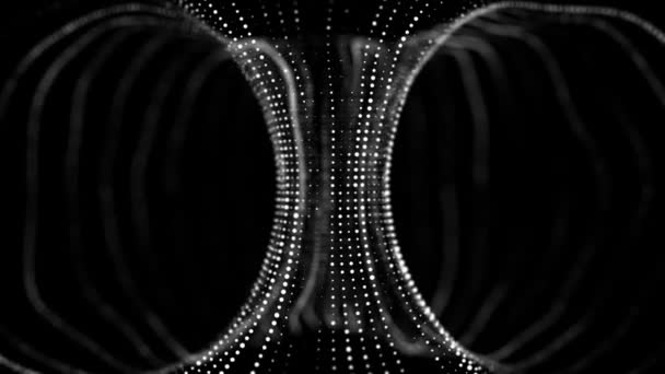 Entonnoir Sombre Futuriste Tunnel Spatial Vortex Noir Abstrait Distorsion Surface — Video