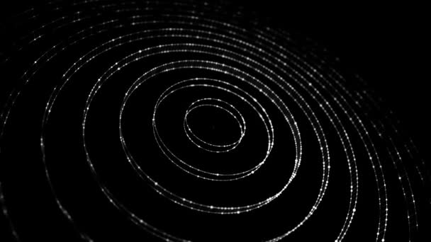 Αφηρημένο Κύμα Κινούμενες Τελείες Ροή Σωματιδίων Εικόνα Τεχνολογίας Απόδοση — Αρχείο Βίντεο