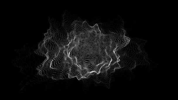 Sphere Particles Explosion Effect Modern Sci Elements Consisting Points Big — Stok video