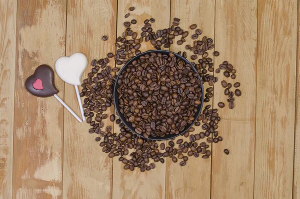 Natürliche Kaffeekörner — Stockfoto