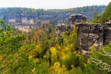 Avrupa 'nın en büyük doğal kapısı olan Pravcicka brana manzarası