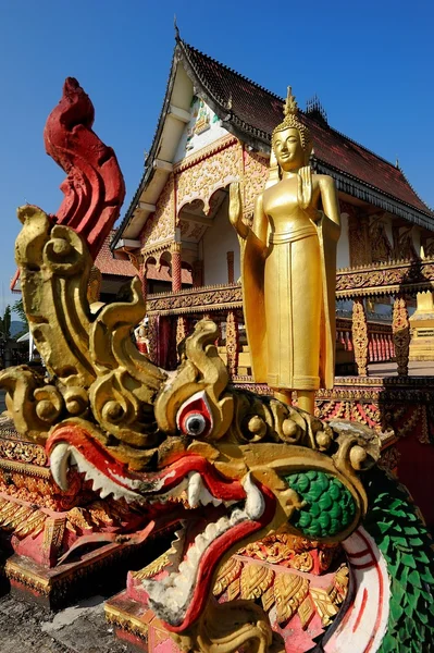 Hermoso templo en Vang Vieng, provincia de Vientiane, Laos . — Foto de Stock