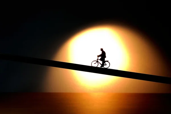 Ciclista de bicicleta . — Fotografia de Stock