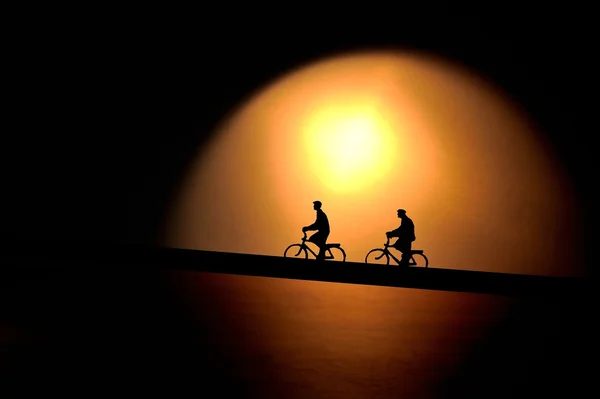 Ciclista de bicicleta . — Fotografia de Stock