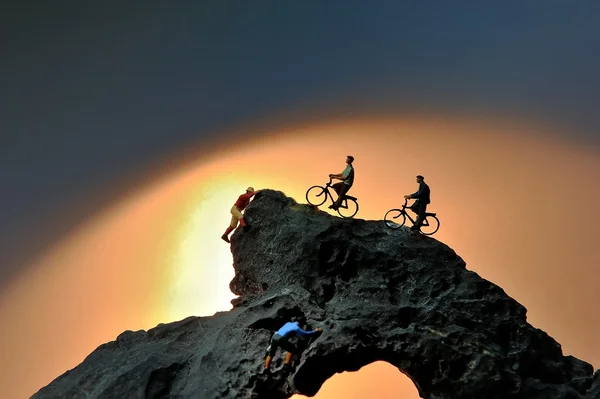 Ciclista de bicicleta . — Fotografia de Stock