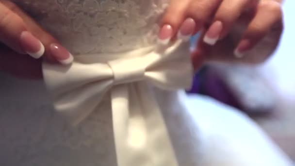 Braut am Hochzeitstag — Stockvideo